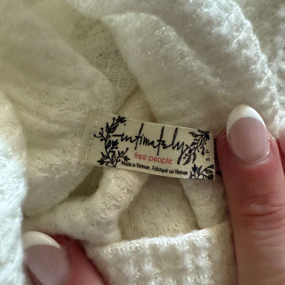 Free People Cream Knit Sweater